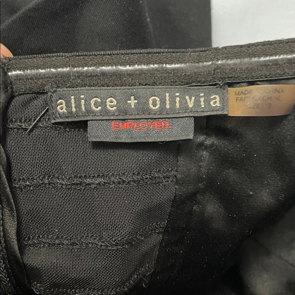 Alice + Olivia Black Strapless Peplum Dress - Picture 3 of 3